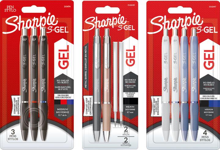Produktbild Sharpie Gelschreiber 0.7 mm, 3 Stück (Blau, Rot, Schwarz, 3 x)