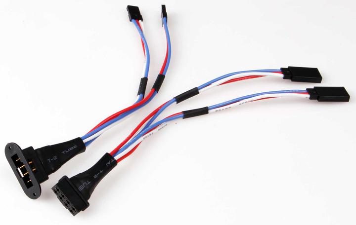 Produktbild Kuza Kabelsatz für 2 Servos steckbar 37cm Uni/Futaba mit 8-pol. Steckverbindung 20AWG/0,5mm²