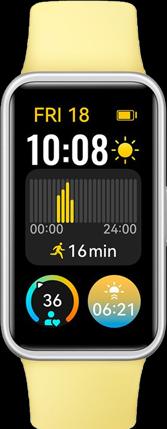 Actual product image Huawei Band 9 Lemon Yellow, 55020BYD, Smartband