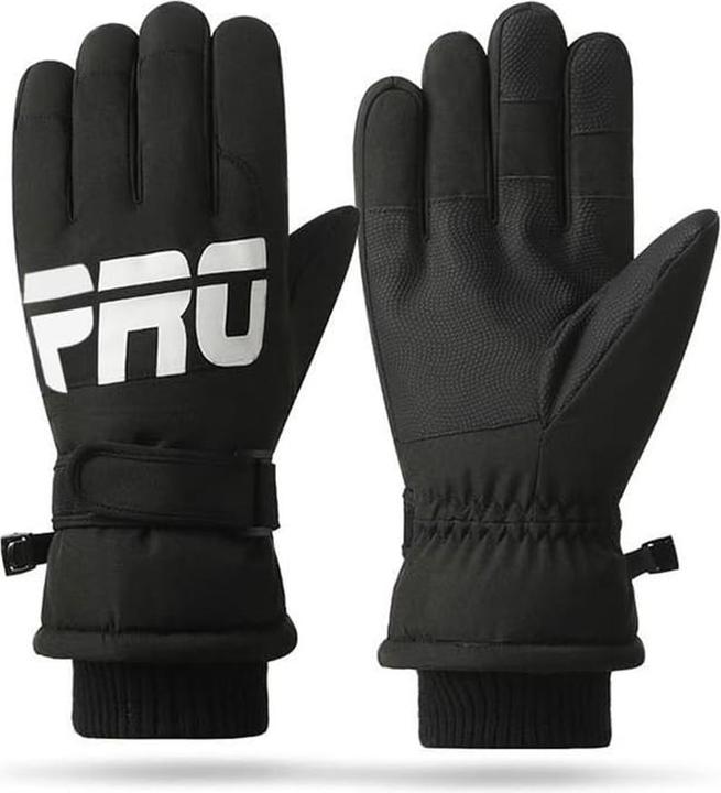 Techsuit - Touchscreen Gloves Pro (OG104) - for Ski, Waterproof, Size M - Black (M)