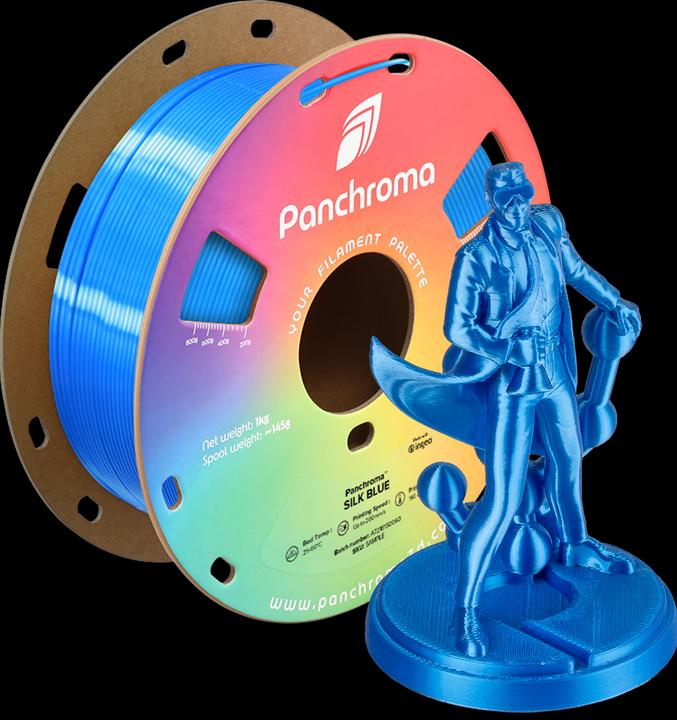 Produktbild Polymaker Panchroma™ PLA Silk (PLA, 1.75 mm, 1000 g, Blau)