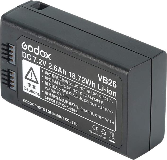 Actual product image Godox VB-26, Li-Ion battery to V1 (Flash unit battery)