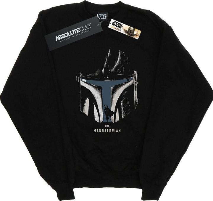 Star Wars The Mandalorian Helmet Silhouette Sweatshirt (S)
