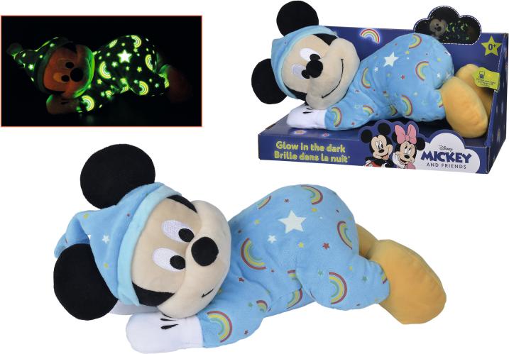 Actual product image Simba Disney Glow-in-the-Dark Mickey Mouse with Romper Suit (20 cm)