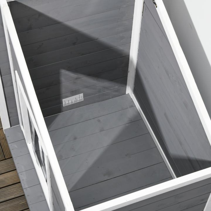 Actual product image PawHut Dog kennel with opening pitched asphalt roof (Dog house)