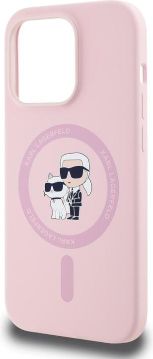 Actual product image Karl Lagerfeld Liquid Silicone Karl and Choupette MagSafe Case for iPhone 14 Pro Max Pink (Apple iPhone 14 Pro Max)