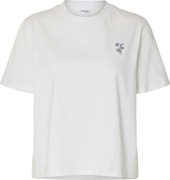 Selected Femme Besticktes T-Shirt mit Rundhalsausschnitt (M)