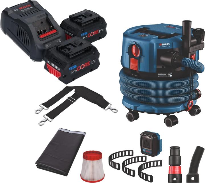 Bosch Professional Bosch GAS 18V-12 MC Professional cordless hoover BITURBO Brushless + 2x ProCore battery 5.5 Ah + (Wet dry vacuum cleaner)