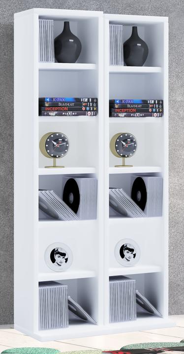 Immagine prodotto VCM Scaffale porta CD e DVD in legno Milano (42 x 20 x 92 cm)