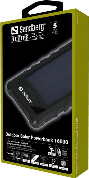Produktbild Sandberg Outdoor Solar (16000 mAh, 1.40 W, 59.20 Wh)