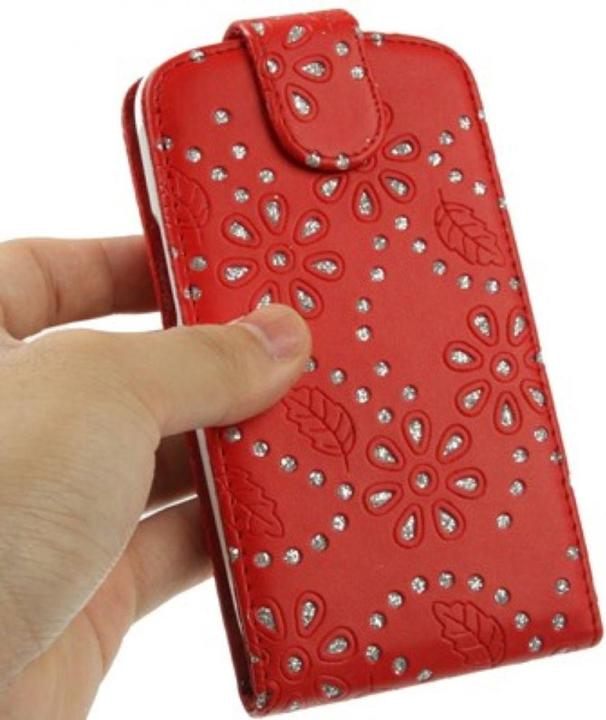 Produktbild König Design Handyhülle Strass für Handy Samsung Galaxy S3 i9300 / i9305 / S3 NEO i9301 rot (Samsung Galaxy S3 i9300, Samsung Galaxy S3 LTE i9305)