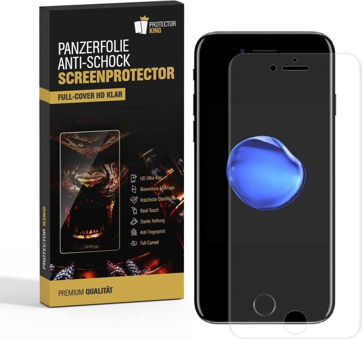 Produktbild Protectorking 1x Panzerfolie Anti-Shock Full Cover HD Klar (1 Stück, Apple iPhone 6 Plus)
