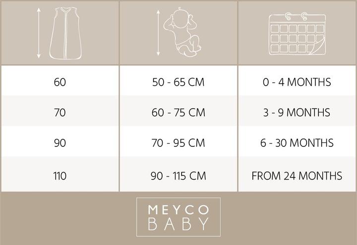 Produktbild Meyco schlafsack - pre-washed musselin (60 cm, 0.5 TOG)