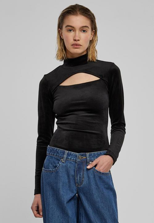 Image du produit Urban Classics Ladies Velvet Cut-Out Turtleneck Body (M)