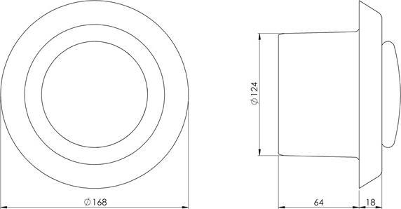 Actual product image Euro3plast DIFFUSER ALL-PURPOSE PLASTIC, D125,WHITE
