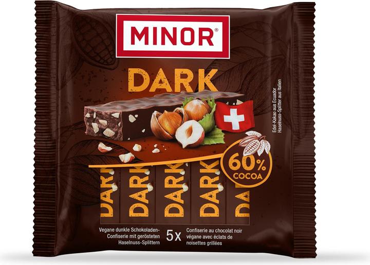 Immagine prodotto Minor Tavoletta di cioccolato fondente 60% cacao 5 x 22 g (120 g)