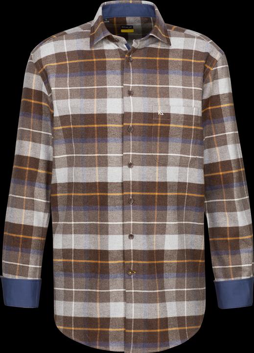 Kauf Verona Kent Langarm modern fit mit Kontrast in Flanellqualität (XL)