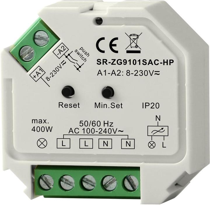 Image du produit Sunricher Acteur de variation Zigbee 3.0 400 W (Actionneur de variateur)