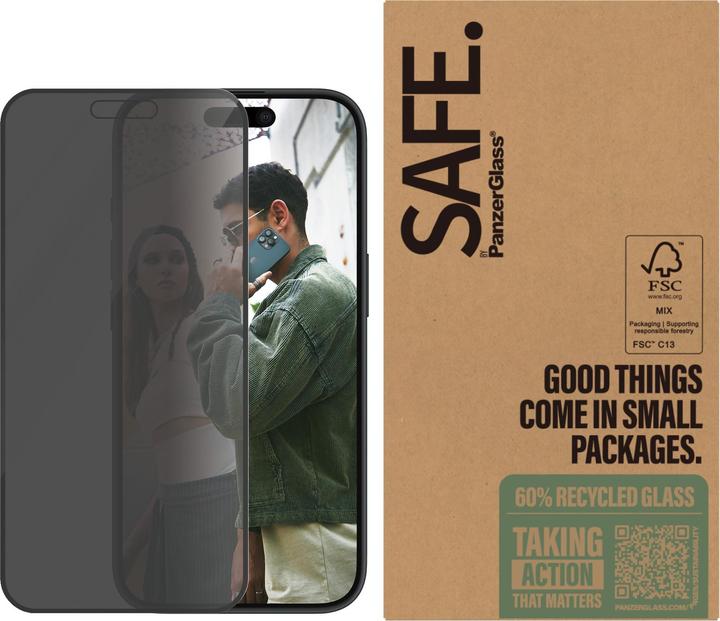 Image du produit PanzerGlass SAFE by PG Priv Scrn iPhone 16 6.1UWF (1 pièce(s), Apple iPhone 15, Apple iPhone 16)