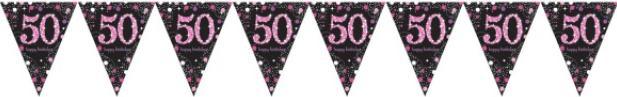 Produktbild Amscan Girlande Rose 50 Jahre "Froher Geburtstag"