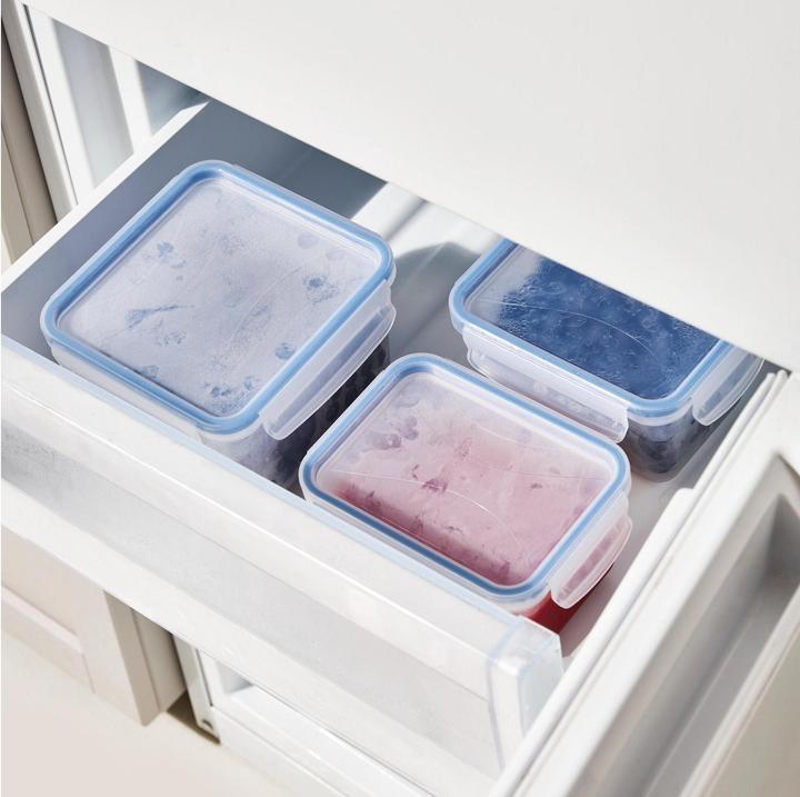 Image du produit Rotho Lot de 4 pots pour réfrigérateur 0.5 l CLIC & horizon blue (0.50 l)