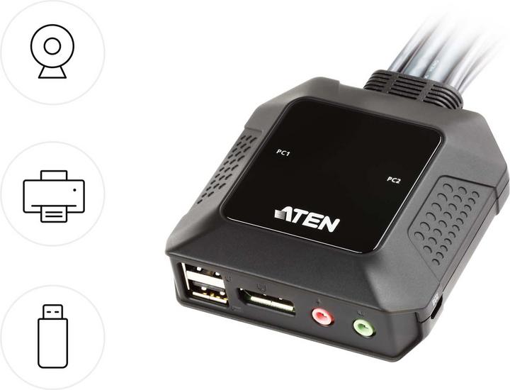 Actual product image Aten CS22DP: USB DP KVM Switch, 2Port