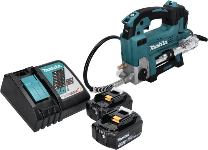 Image du produit Makita Pompe à graisse sans fil DGP 180 RF 18 V 690 bar + 2x batterie 3,0 Ah + chargeur