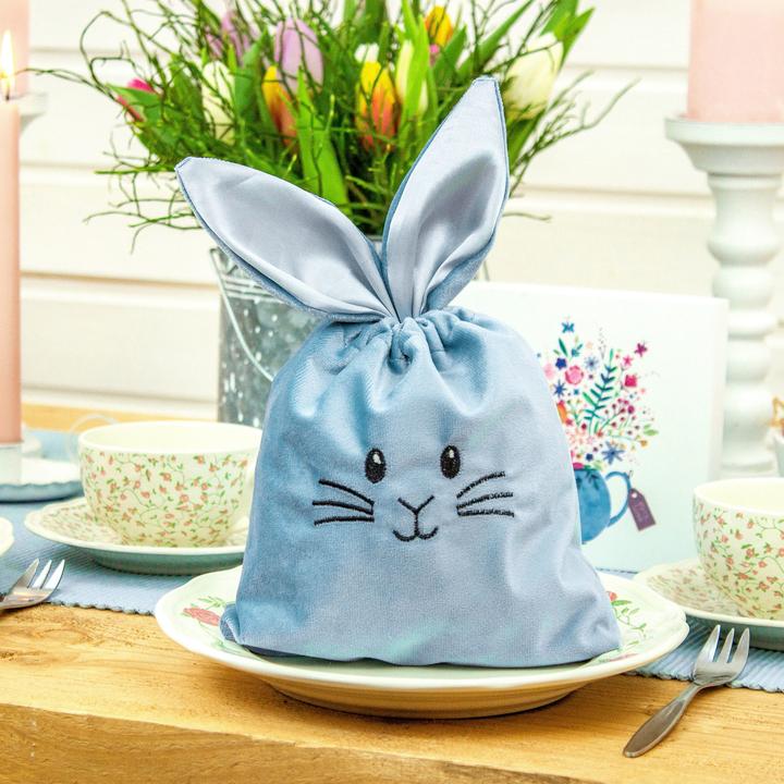 Produktbild Papierdrachen Oster Stoffsäckchen - Samt mit Ohren - Set 1 (Geschenkbox, 3 x)