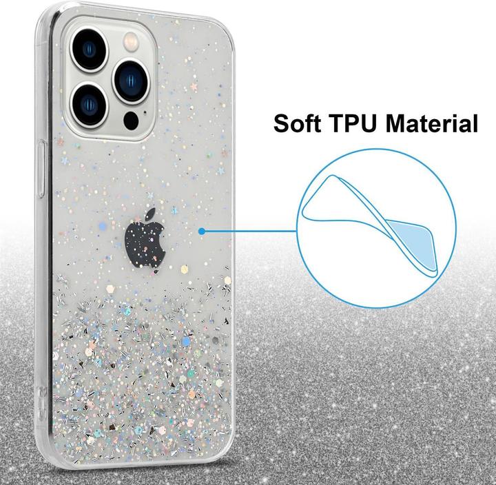 Actual product image Cadorabo TPU cover sparkling glitter (Apple iPhone 13 Pro Max)