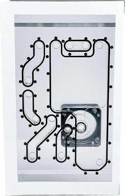 Produktbild Stealkey Customs Lian Li O11D Mini Front MK2 D5 Distroplate - Acrylic - White