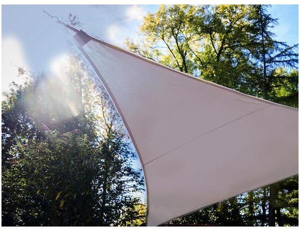 Produktbild Perel SONNENSEGEL MIT LED-BELEUCHTUNG - DREIECKIG - 3.6 x 3.6 x 3.6 m - TAUPE
