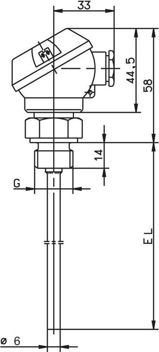 Produktbild Jumo PT100-Einschraub-Wth. EL= 150