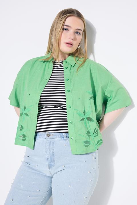 Produktbild Studio Untold Hemdbluse, Boxy Shape, Palmen-Stickerei (46, 48)