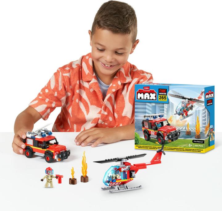 Actual product image Zuru Max City 265-part fire engine