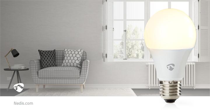 Actual product image Nedis SmartLife Full Colour LED Lamp | Zigbee 3.0 | E27 | 806 lm | 9 W | RGB / Warm to Cool White (E27, 60 W, 806 lm, 1 x, F)