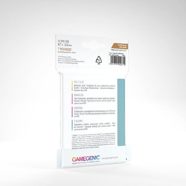 Actual product image Enigma Gamegenic - PRIME 7 Wonders Sleeves 67x103 mm