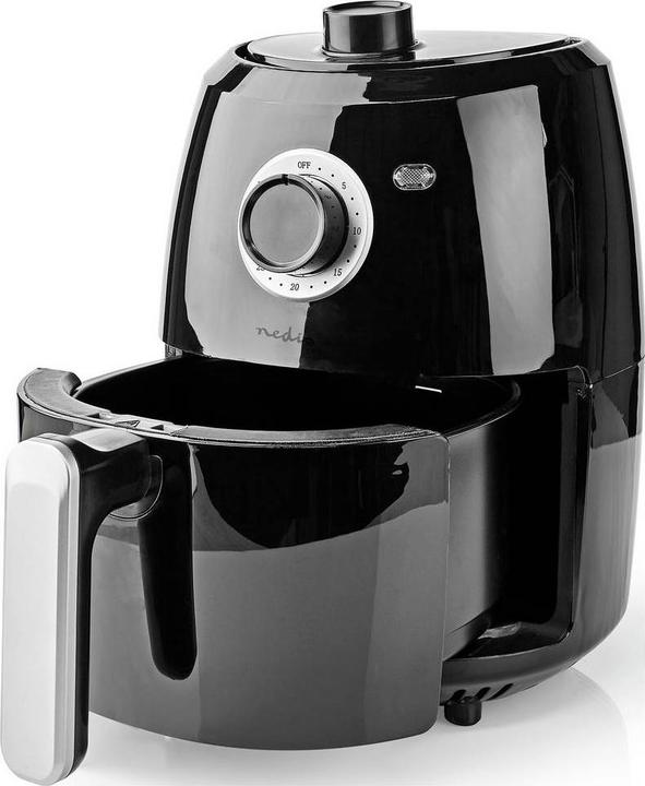 Produktbild Nedis Heissluft Friteuse | 2.4 l | Timer: 30 min | Analog | Aluminium / Schwarz (EU-Stecker)