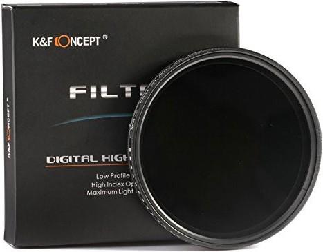 K&F Concept Filtre ND variable (72 mm, Filtre gris neutre)