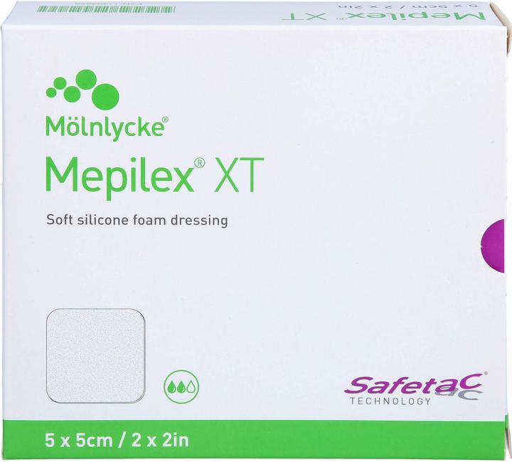 Actual product image Mepilex Safetac XT 5x5cm steril (5 x)
