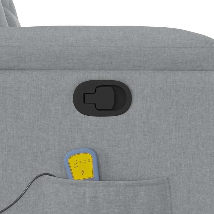 Actual product image VidaXL Massage chair with stand-up aid Light grey fabric