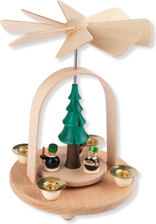 Holzwaren Egermann Pyramide "Bergmann" traditionelle Kunst aus dem Erzgebirge