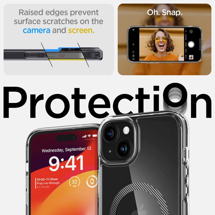 Image du produit Spigen Ultra Hybrid Mag Magsafe Iphone 15 Fibre De Carbone (Apple iPhone 15)