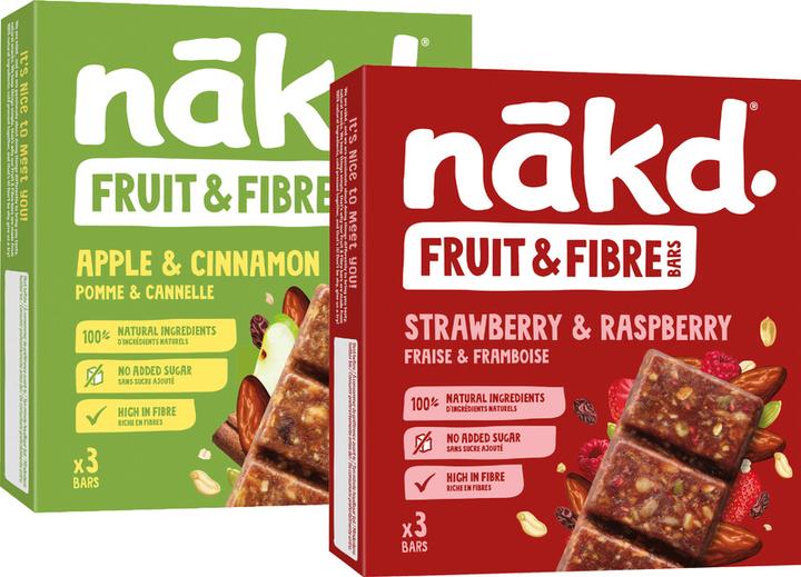 Produktbild Nakd Riegel Raw & Fibre Bars (44 g)