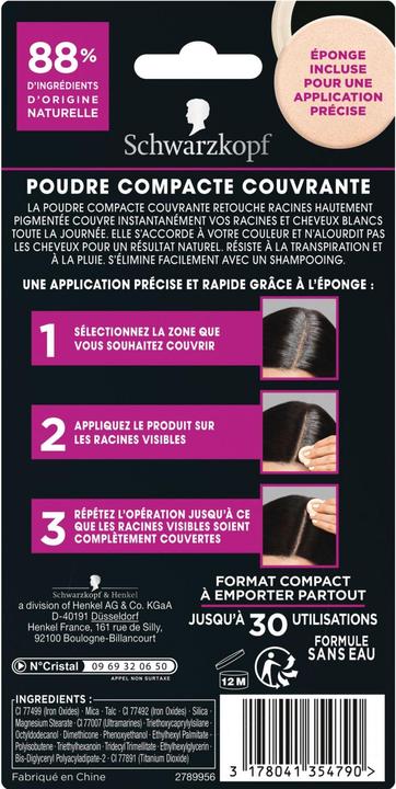 Image du produit Retouche Racines Poudre Compacte Compacte Noir (Noir)
