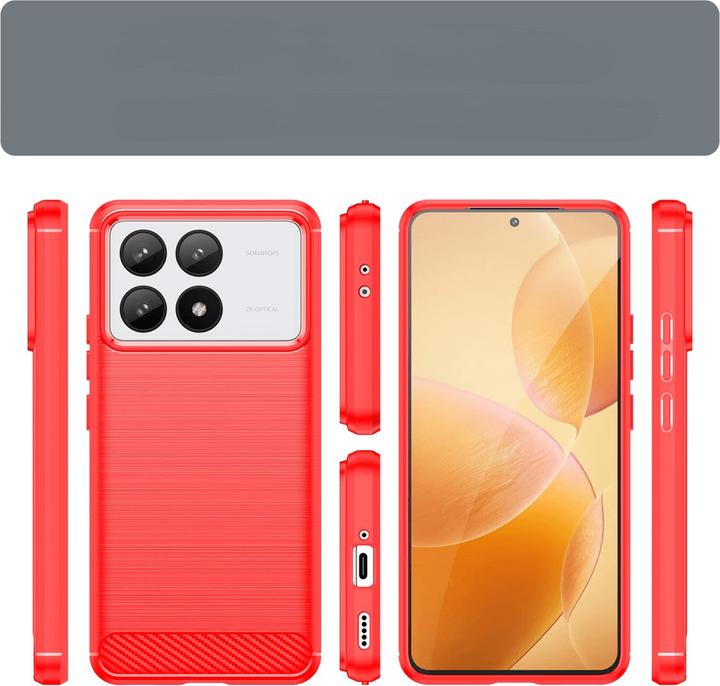 Actual product image Cover-Discount Xiaomi Poco F6 Pro - Metal Carbon Look Cover (Xiaomi Poco F6 Pro)