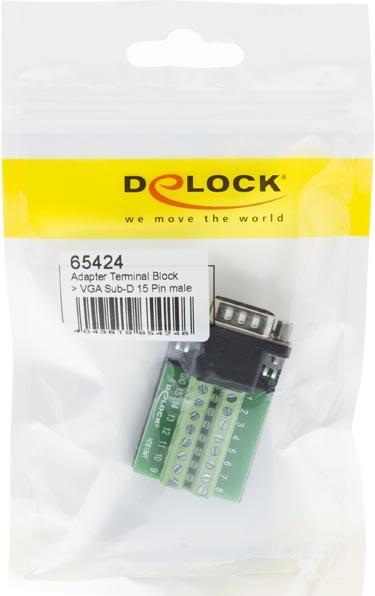 Actual product image Delock Terminal block VGA 15Pin connector (Component, 5.40 cm)