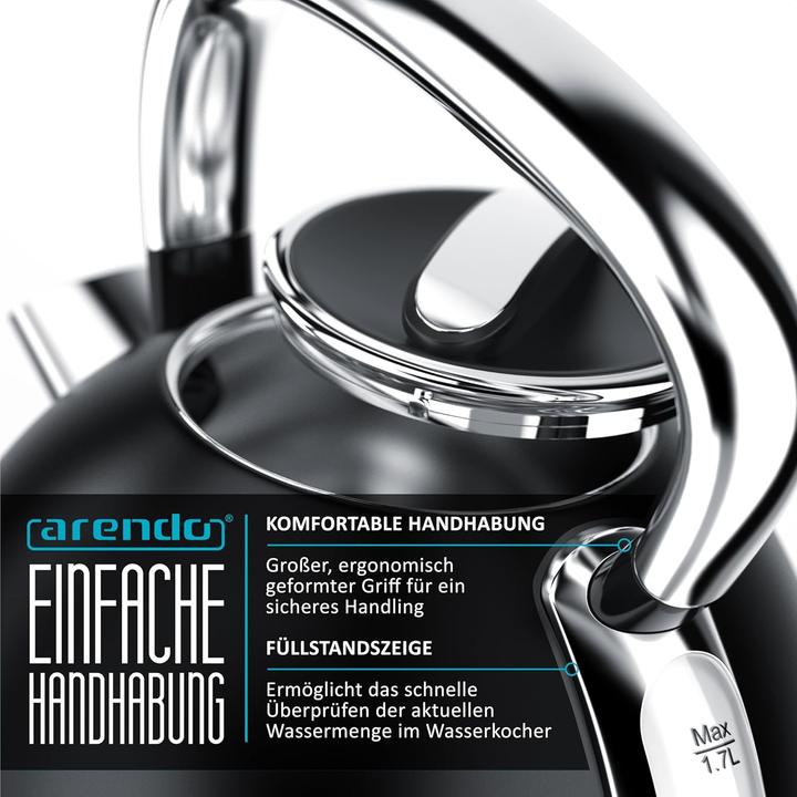 Produktbild Arendo Vintage Wasserkocher mit Temperatureinstellung (1.70 l)
