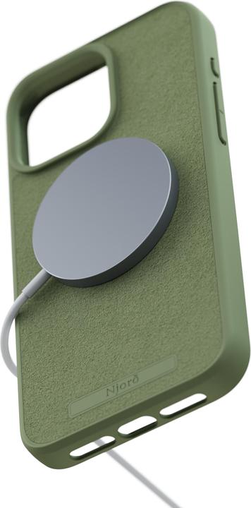 Produktbild Njord Suede MagSafe Case for iPhone 15 Pro Max, Olive (Apple iPhone 15 Pro Max)