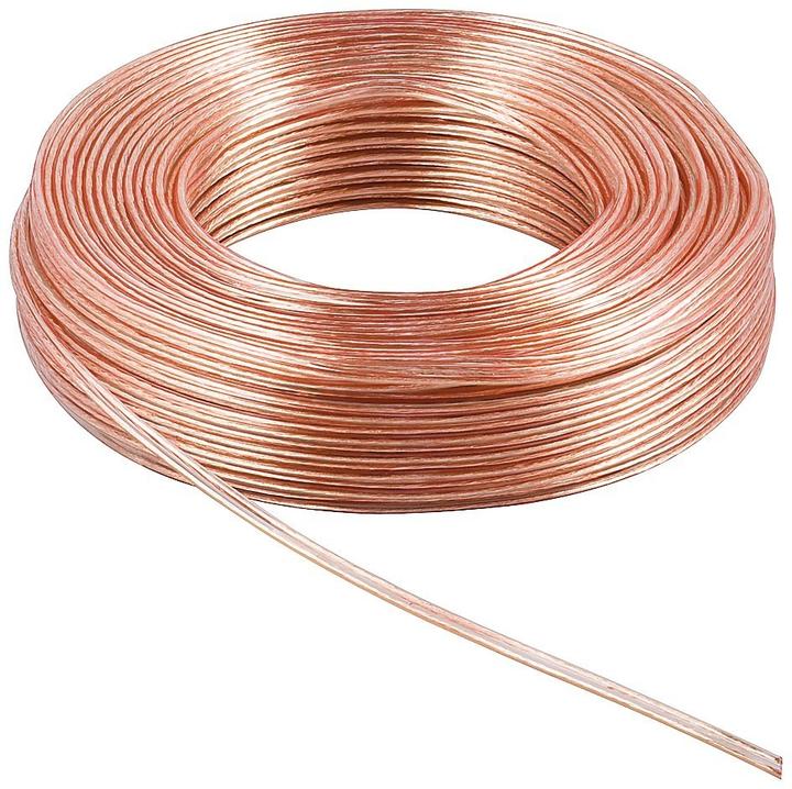 Actual product image Goobay Speaker Cable Transparent CCA (50 m, 0.75 mm²)