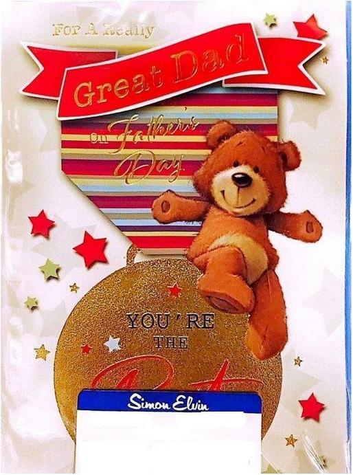 Produktbild Simon Elvin Teddybär Grusskarte For A Really Great Dad Vatertag 6erPack Karton (6 Stk.)